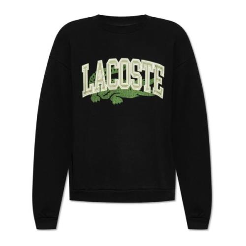 Sweatshirt met logo Lacoste , Black , Heren