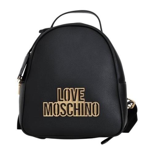 Zwarte damesrugzak stijlvol en praktisch Love Moschino , Black , Dames