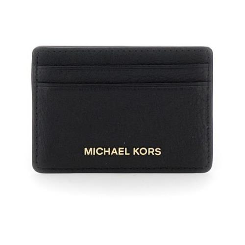 Zwarte Portemonnees met Kaarthouder Michael Kors , Black , Dames