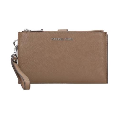 Leren Clutch Portemonnee met Telefoonvak Michael Kors , Brown , Dames