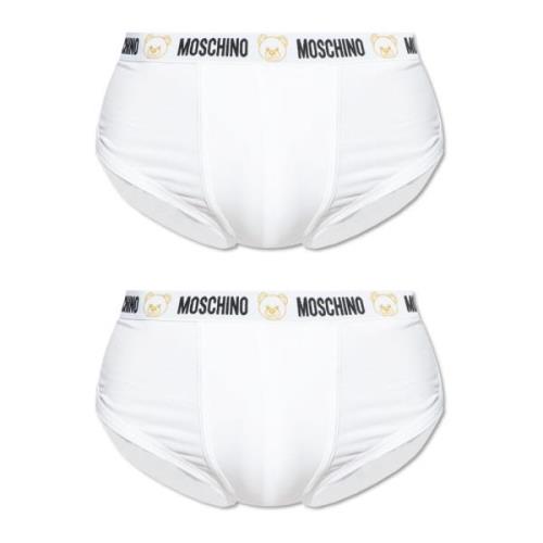 Twee-pack slips Moschino , White , Heren