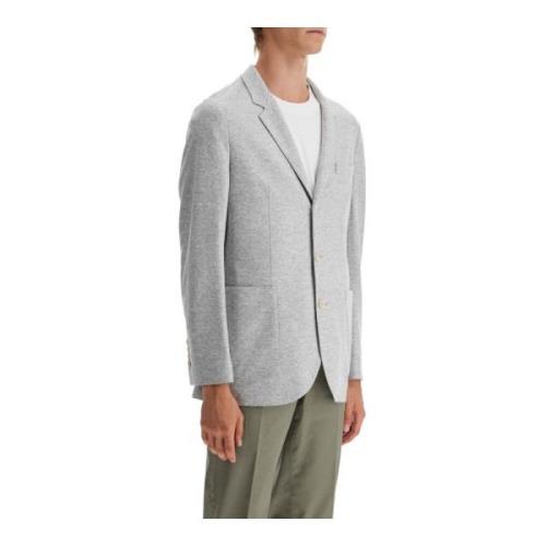 Slim Fit Cashmere Jersey Blazer Brunello Cucinelli , Gray , Heren