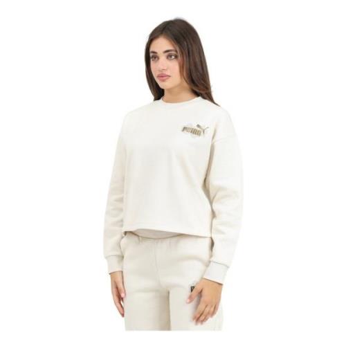 Beige Crew Neck Sweater Class Act Puma , White , Dames