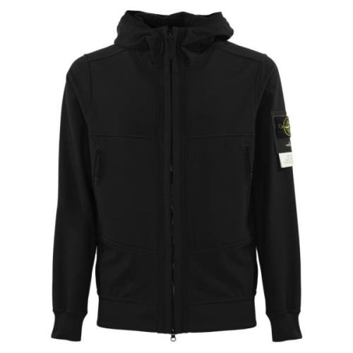 Zwarte Lichtgewicht Hooded Ritsjas Stone Island , Black , Heren