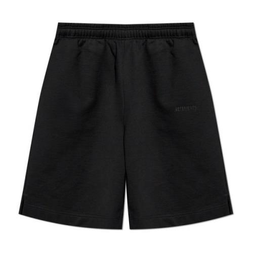 Shorts met geborduurd logo Vetements , Black , Heren