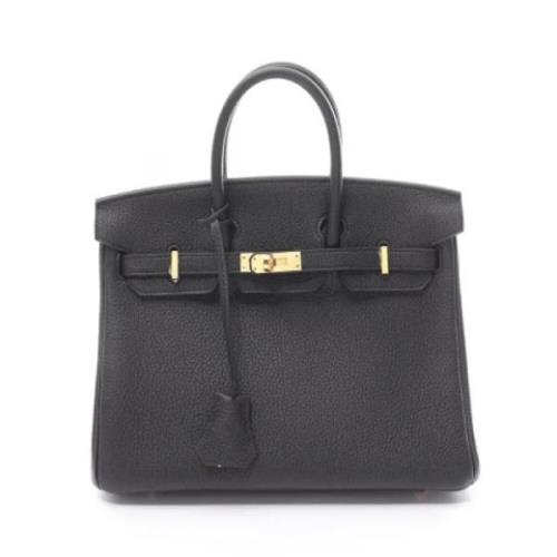 Pre-owned Leather handbags Hermès Vintage , Black , Dames