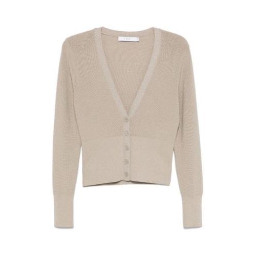 Beige V-hals Vest met Lurex Detail IRO , Beige , Dames