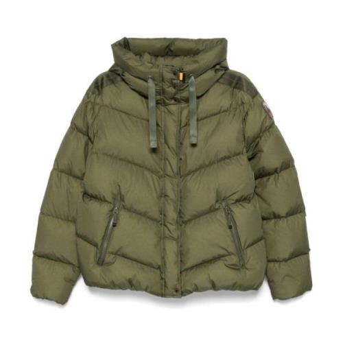 Groene Winterjas met Capuchon Parajumpers , Green , Dames