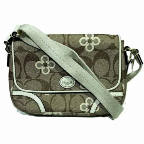 Pre-owned Coated canvas shoulder-bags Coach Pre-owned , Green , Dames