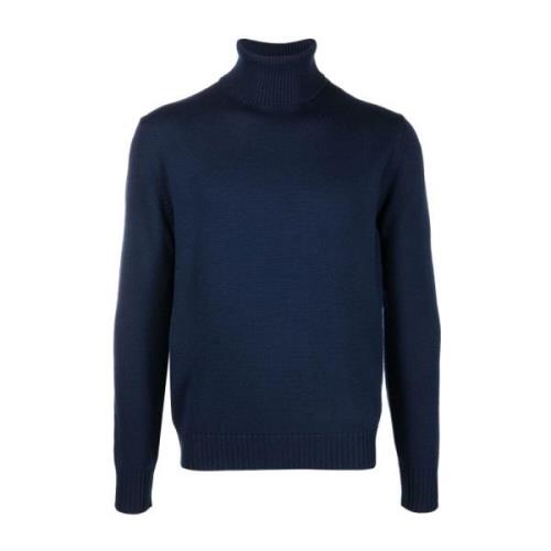 Merino Wol Coltrui Trui Ballantyne , Blue , Heren