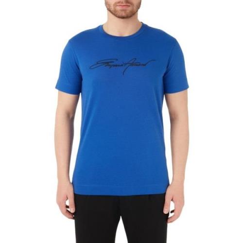 Stijlvolle T-shirt voor mannen Emporio Armani , Blue , Heren