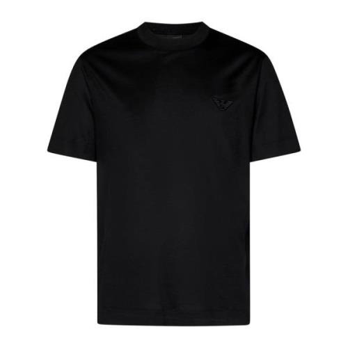 Adelaar Logo Crew Neck T-shirt Emporio Armani , Black , Heren