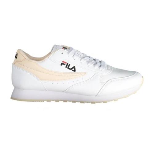 Sportieve Vetersneakers Wit Contrastdetails Fila , White , Dames