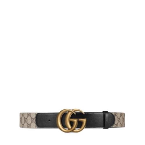 Riem With Double G Buckle Gucci , Black , Dames