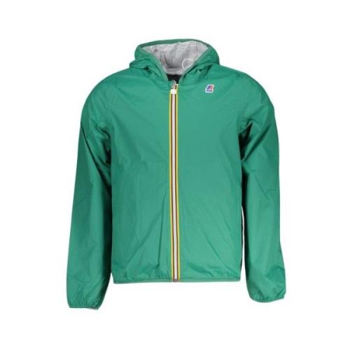 Omkeerbare Waterdichte Hoodie Groen K-Way , Green , Heren