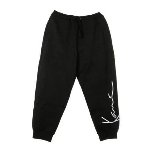 Retro Fleece Sweatpants Zwart/Wit Karl Kani , Black , Heren