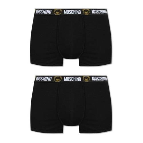 Twee-pack boxershorts Moschino , Black , Heren