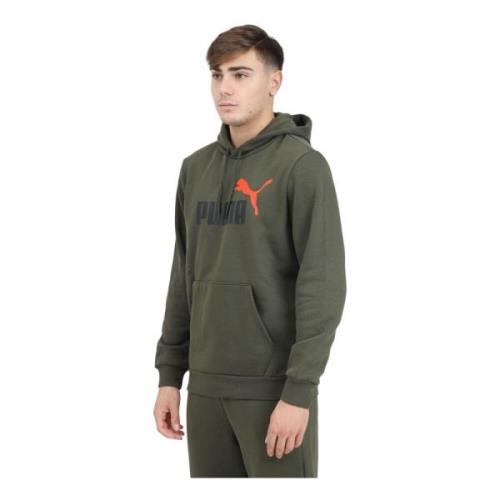 Groene hoodie Essentials+ Two-Tone Big Logo Puma , Green , Heren