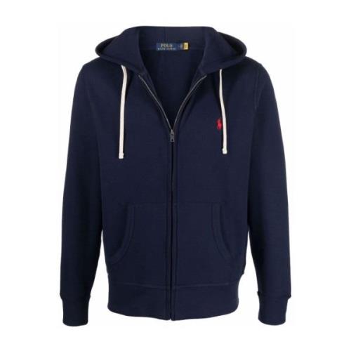 Blauwe Hoodie met Geborduurd Logo en Trekkoord Ralph Lauren , Blue , H...