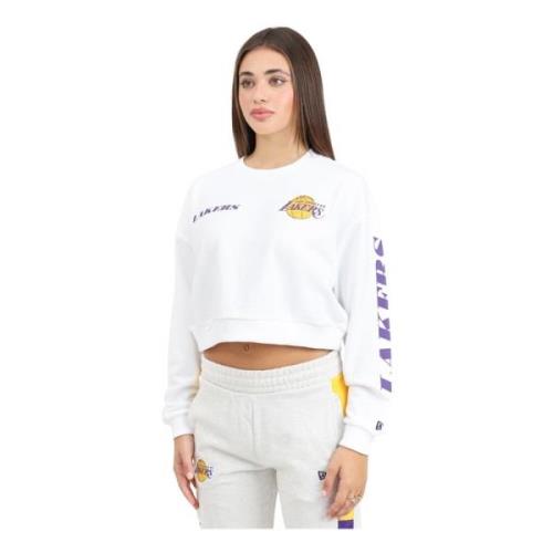 Witte Lakers NBA Wordmark Sweater New Era , White , Dames