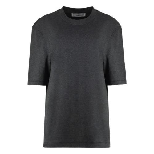 Oversize Katoenen Crew-neck T-shirt Our Legacy , Gray , Dames