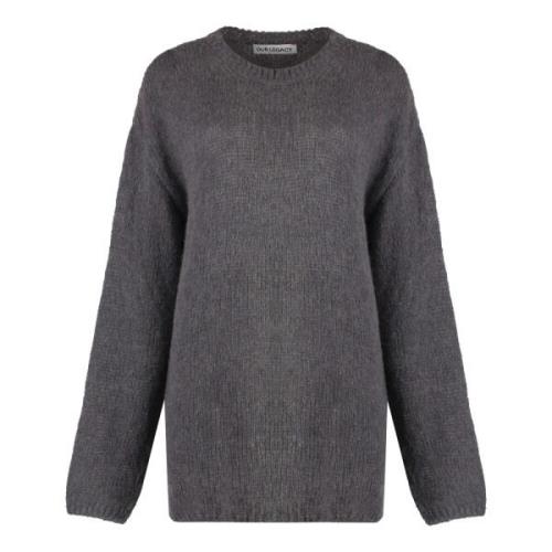 Geribbelde Wolmix Crew-neck Sweater Our Legacy , Gray , Dames