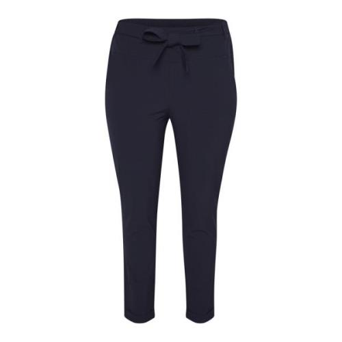 Midnight Marine Geriemde Slim-Leg Broek Kaffe Curve , Blue , Dames