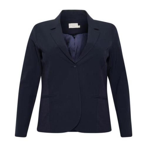 Midnight Marine Blazer Jas Kaffe Curve , Blue , Dames