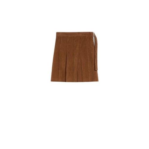 Fluwelen Rok Max Mara Weekend , Brown , Dames