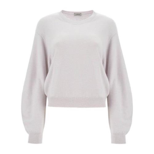 Wol Kasjmier Mix Crew Neck Pullover MRZ , Gray , Dames