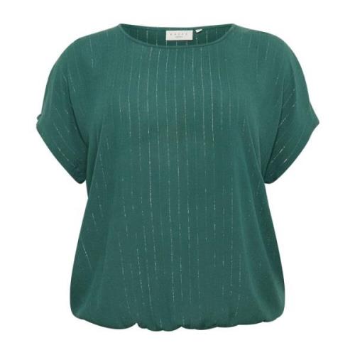 Garden Topiary Blouse Pofmouwen Kaffe Curve , Green , Dames