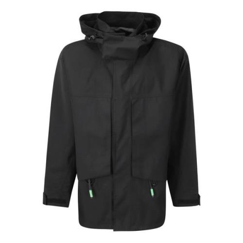 Oversized Parka met Ritssluiting Gr10K , Black , Heren