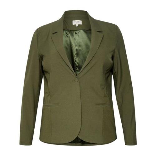 Klassieke Blazer Jas Grape Leaf Kaffe Curve , Green , Dames