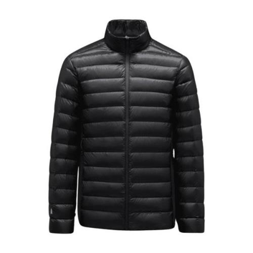 Zwarte Nylon Vosges Gewatteerde Jas Moncler , Black , Heren