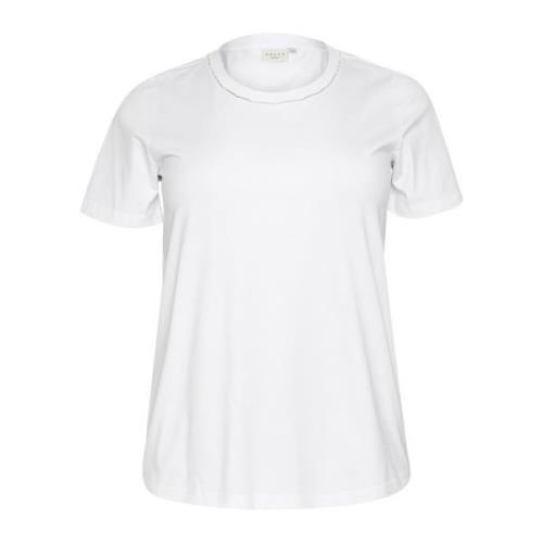 Wit T-shirt met korte mouwen Kaffe Curve , White , Dames