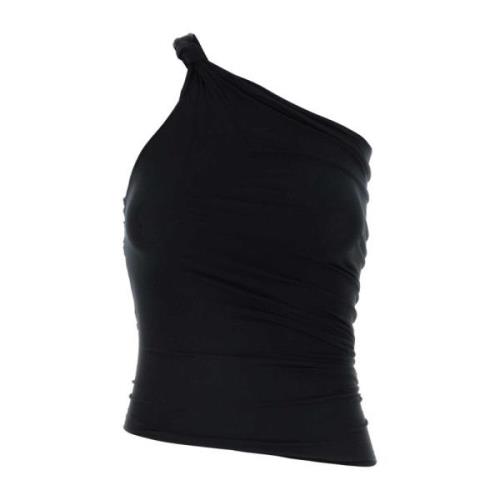 Stretch viscose tanktop met Fiocco Gimaguas , Black , Dames