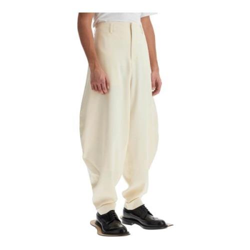 Gebogen silhouet wollen broek voor mannen Comme des Garçons , White , ...