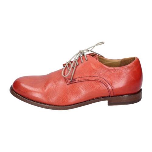 Elegante Vintage Leren Damesschoenen Moma , Red , Dames