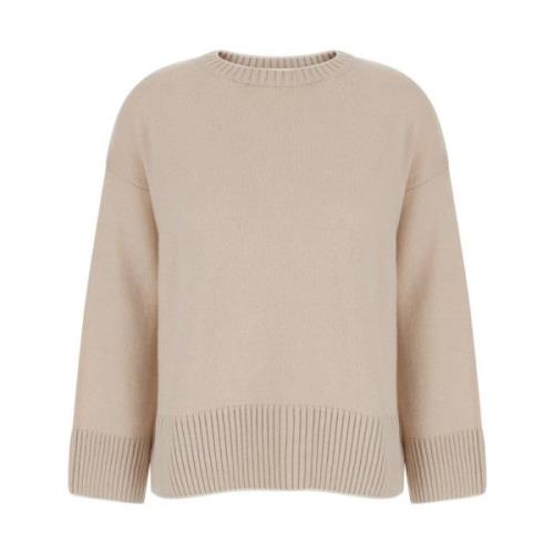 Beige Crewneck Sweater Cashmere Oversize Fit Eleventy , Beige , Dames