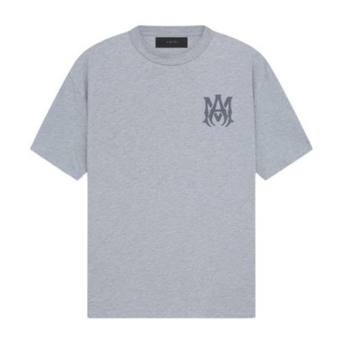 Elegante MA Logo T-shirt in Grijs Amiri , Gray , Heren