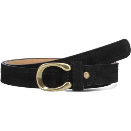 Zwarte Leren Riem Cece Stijl Notre-v , Black , Dames