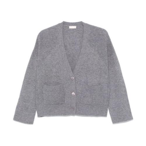 Ash Grey Wollen Trui Liu Jo , Gray , Dames