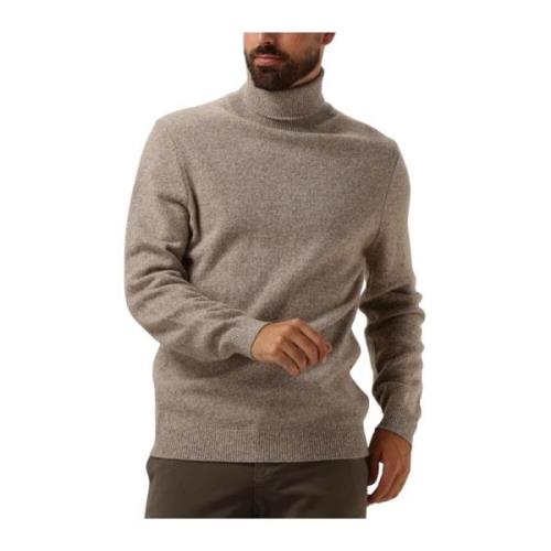 Heren Roll Neck Pullover Sweater Profuomo , Beige , Heren