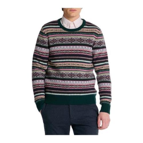 Fair Isle C-Neck Trui Gant , Multicolor , Heren