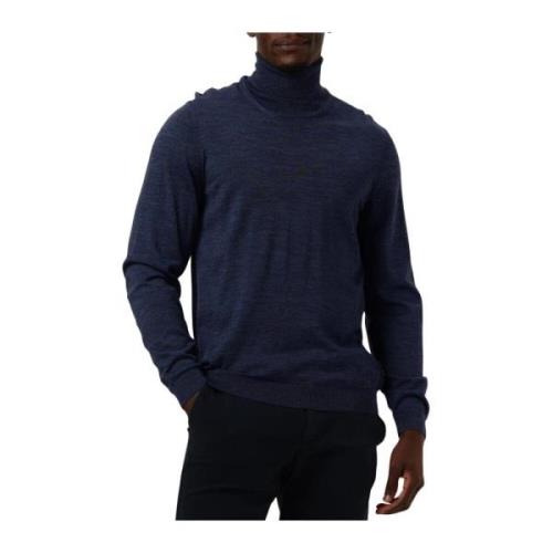 Blauwe Coltrui voor Mannen Winterstijl Hugo Boss , Blue , Heren