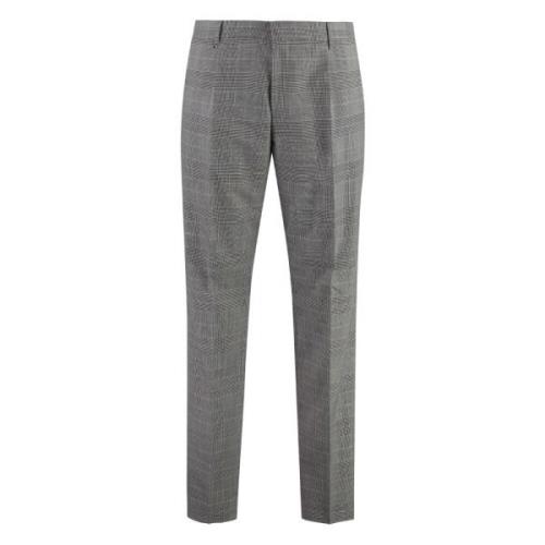 Geruite wolmix broek Hugo Boss , Gray , Heren