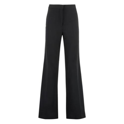 Wollen Flared Broek met Zakken Stella McCartney , Black , Dames