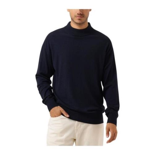 Moderne Mock Neck Pullover voor Heren Scotch & Soda , Blue , Heren