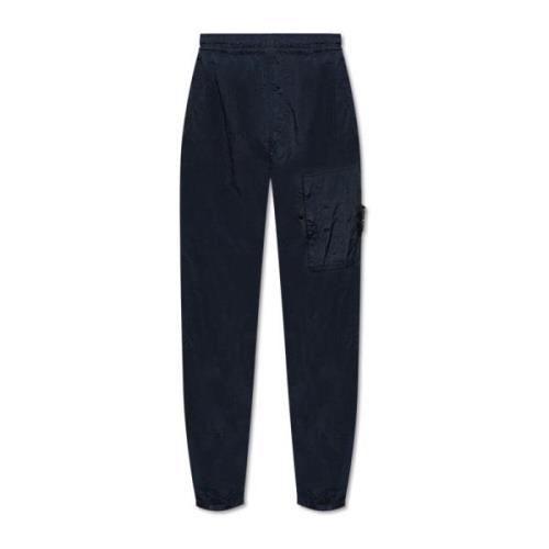 Broek met logo Stone Island , Blue , Heren