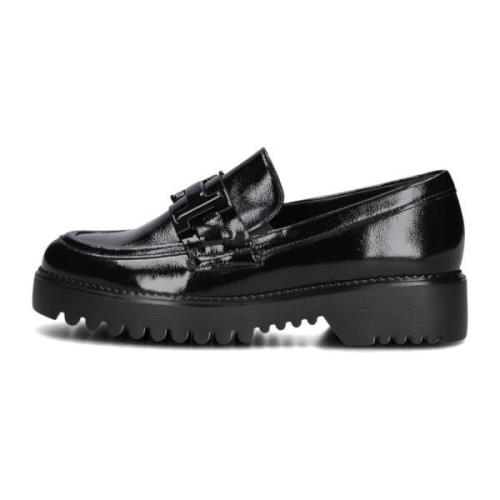 Elegante Zwarte Loafers Stijlvol Model Gabor , Black , Dames